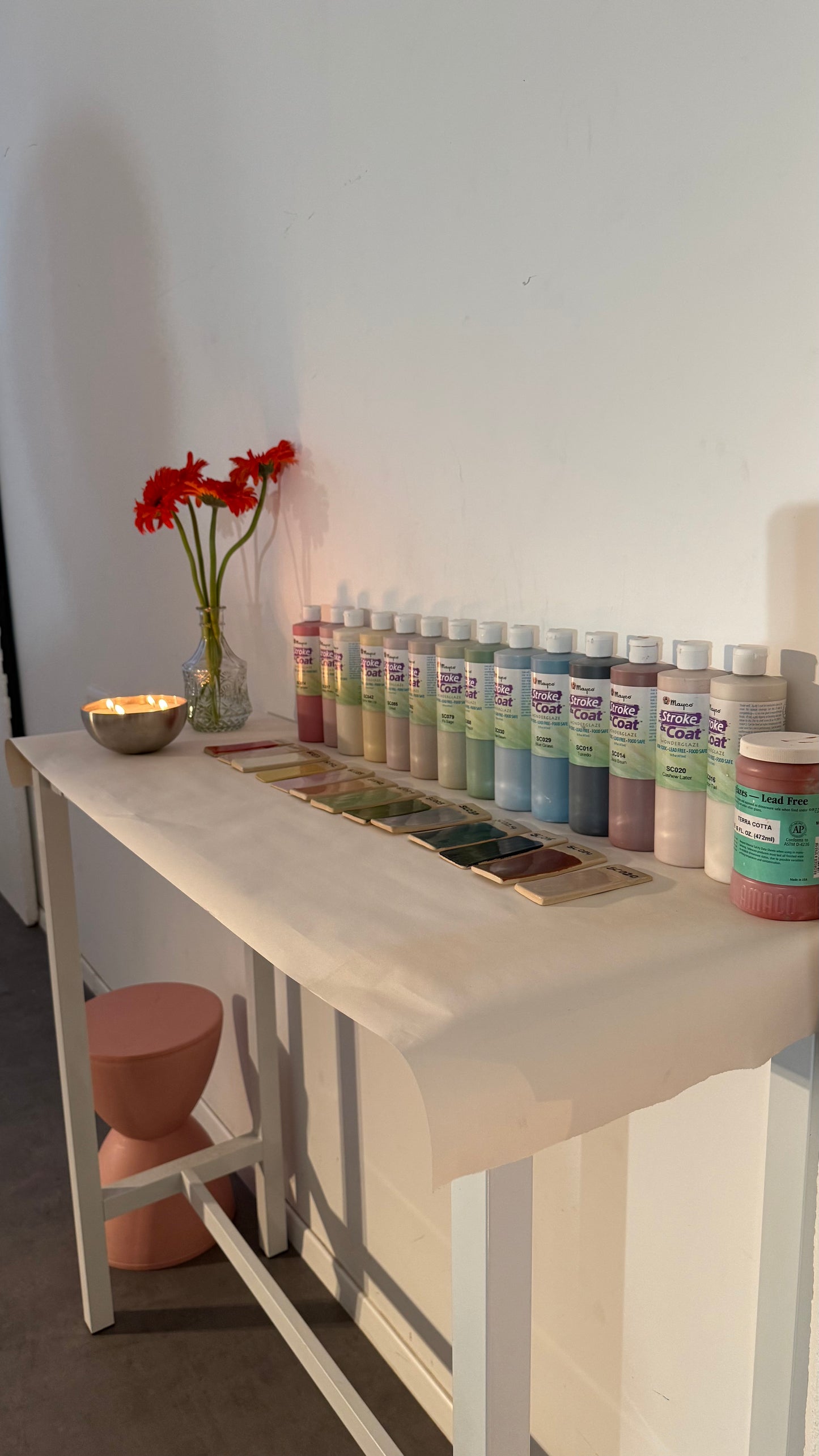 סדנת צביעת כלי קרמיקה ונרות